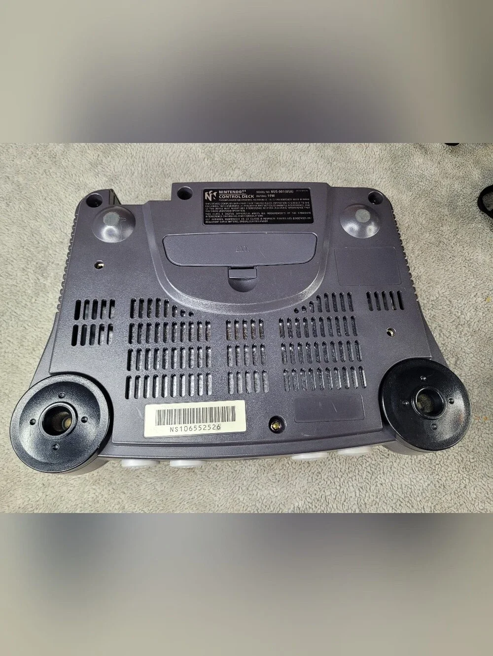 Nintendo 64 N64 Gray Console w/ Jumper Pak NUS-007 & Controller Tested Works